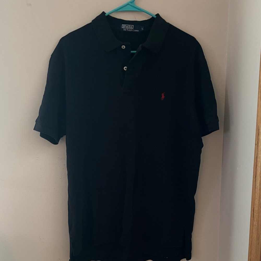 Polo by Ralph Lauren Boy’s Polo Shirt in Black with Red Logo